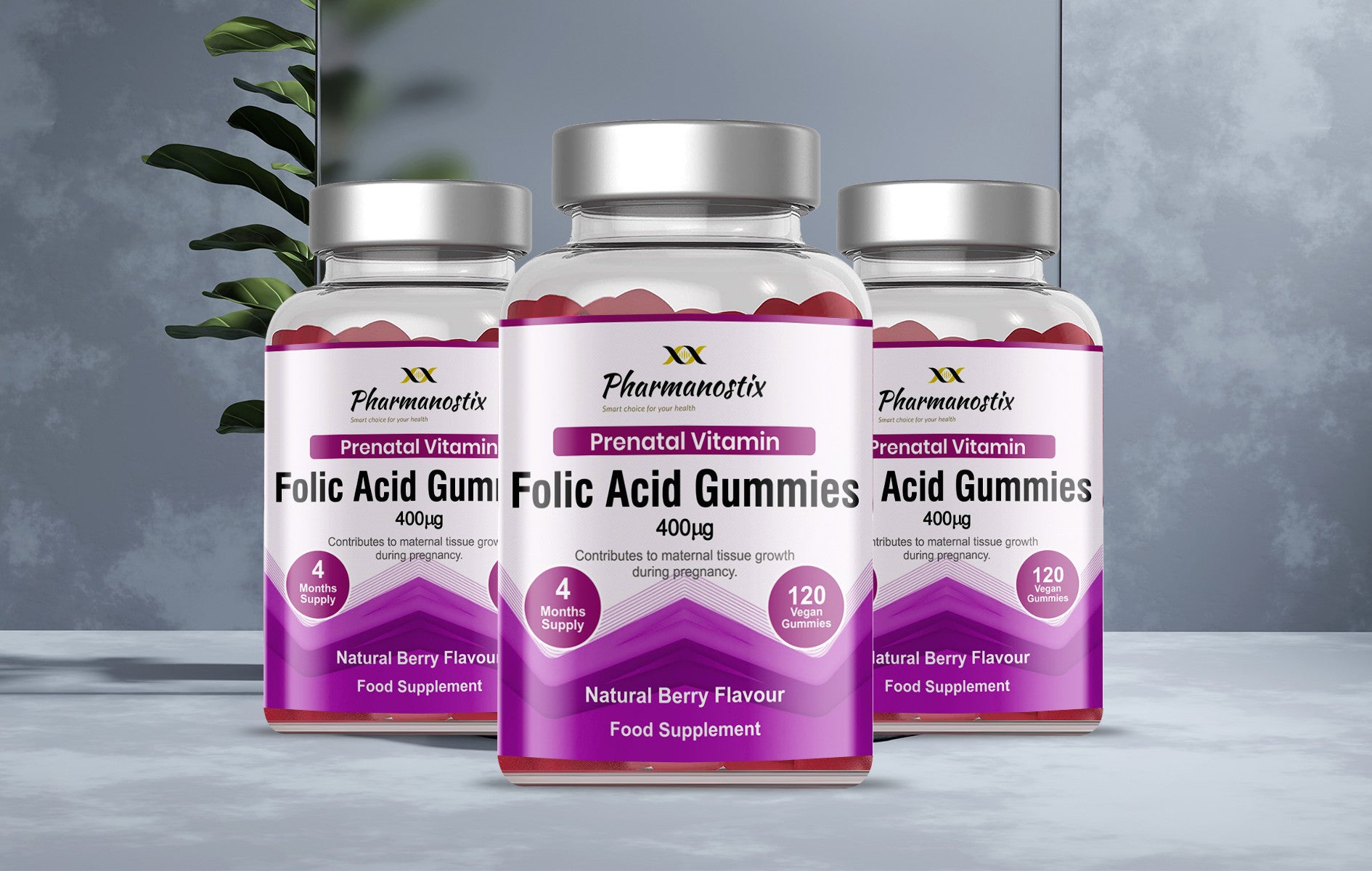 Folic Acid 400μg Pregnancy Gummy- Natural Berry Flavour