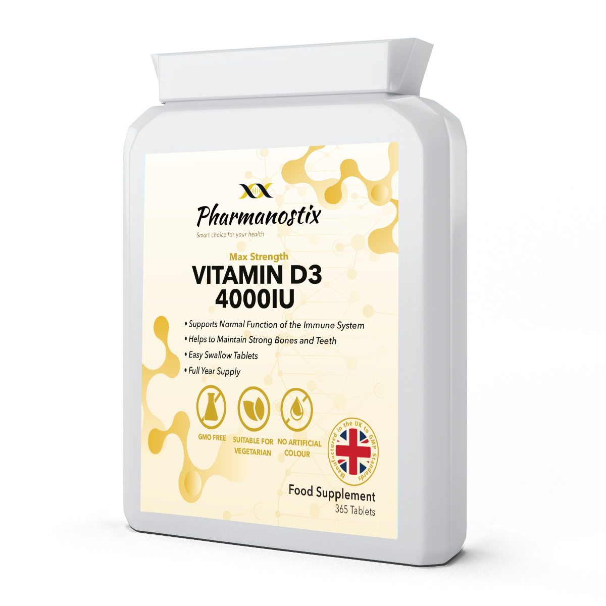 Vitamin D3 4000IU 365 Tablets - Immunity Support