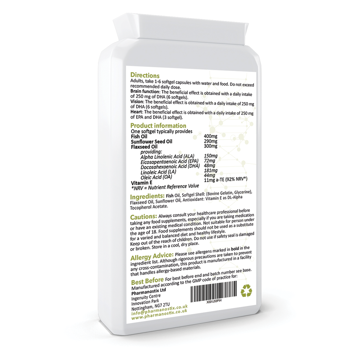 Omega 3 6 9 Fish Oil 1000mg 90 Softgel Capsules